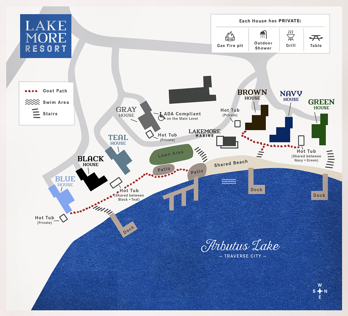 Lakemore Resort Map